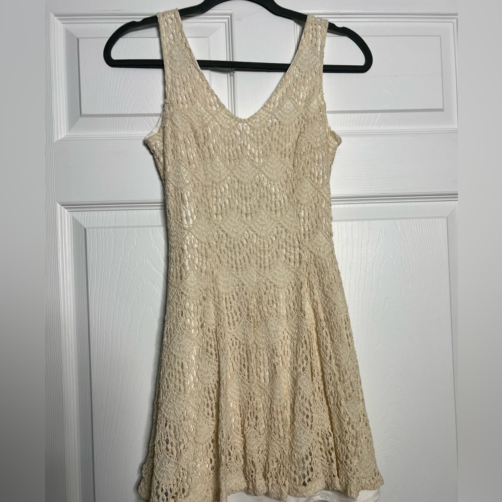 Bar III Cream Mini Dress